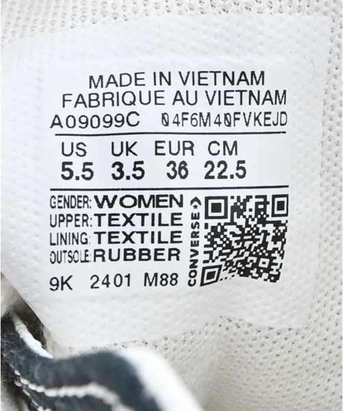 CONVERSE（コンバース）スニーカー 黒 サイズ:22.5cm レディース/2200622562018