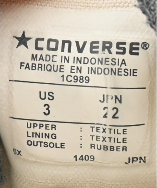 CONVERSE（コンバース）スニーカー グレー サイズ:22cm レディース/2200613244022