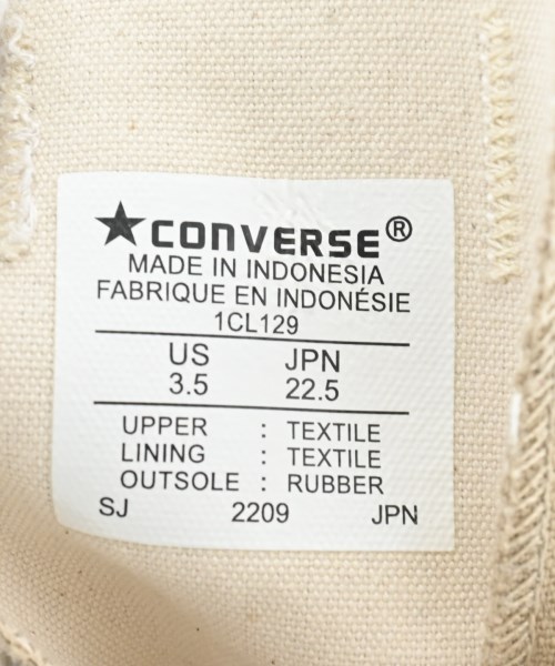 CONVERSE（コンバース）スニーカー ベージュ サイズ:22.5cm レディース/2200676435016