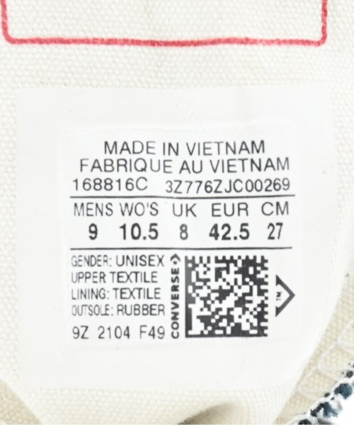 CONVERSE（コンバース）スニーカー 黒 サイズ:27cm メンズ/2200666461018