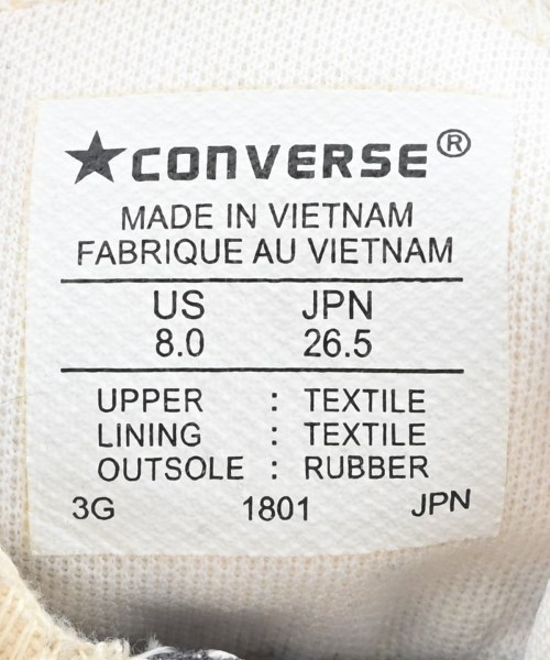 CONVERSE（コンバース）スニーカー 白 サイズ:26.5cm メンズ/2200668906128
