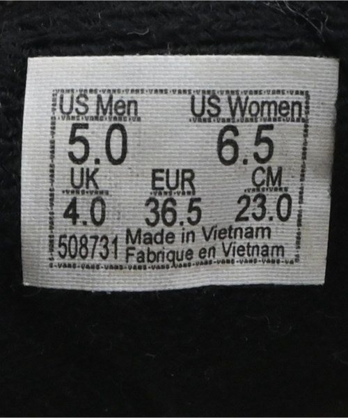 VANS（ヴァンズ）スニーカー 黒 サイズ:23cm レディース/2200620066013