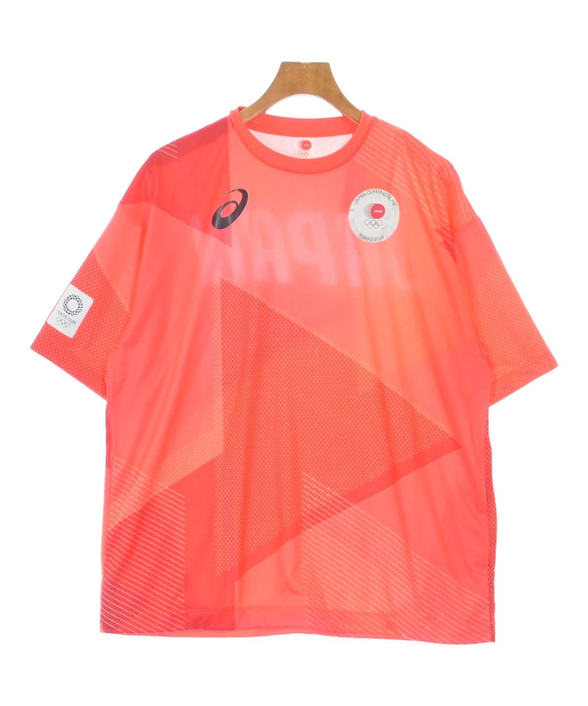 asics（アシックス）Tシャツ・カットソー オレンジ サイズ:M メンズ