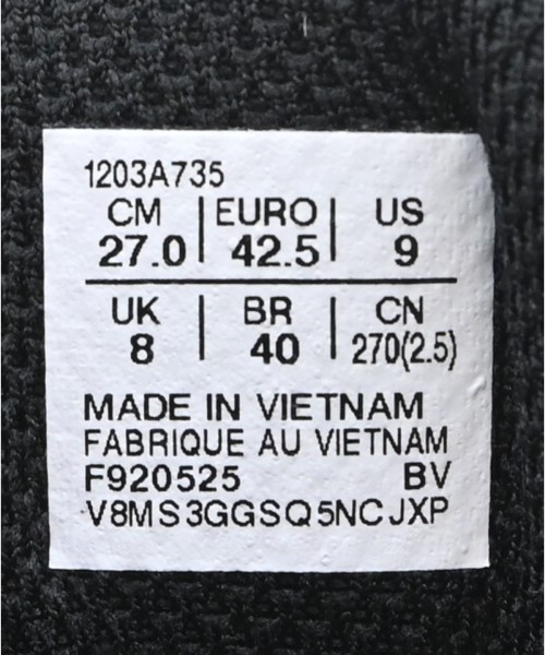 asics（アシックス）スニーカー 黒 サイズ:27cm メンズ/2200698728080