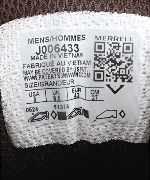 MERRELL（メレル）スニーカー 茶 サイズ:27cm メンズ/2200673681034