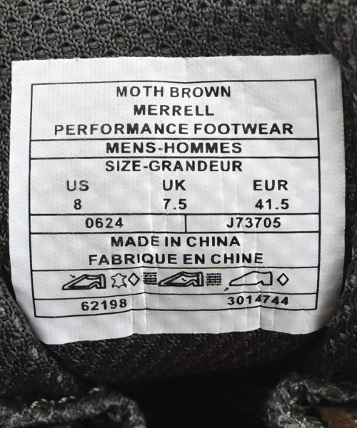 MERRELL（メレル）スニーカー 茶 サイズ:US8(26cm位) メンズ/2200678723029
