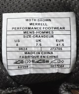 MERRELL（メレル）スニーカー 茶 サイズ:US8(26cm位) メンズ/2200678723029