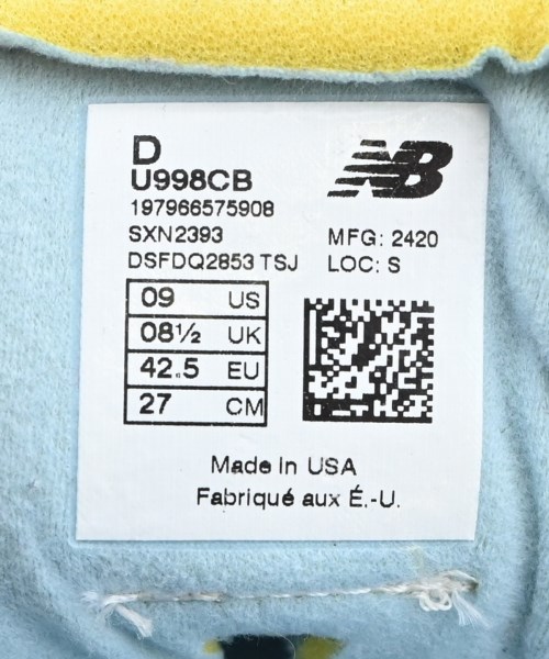 New Balance（ニューバランス）スニーカー グレー サイズ:27cm メンズ/2200634661433