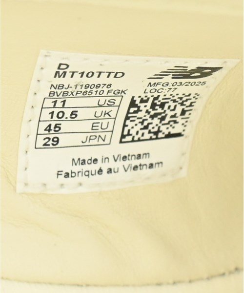 New Balance（ニューバランス）スニーカー 白 サイズ:29cm メンズ/2200636280526