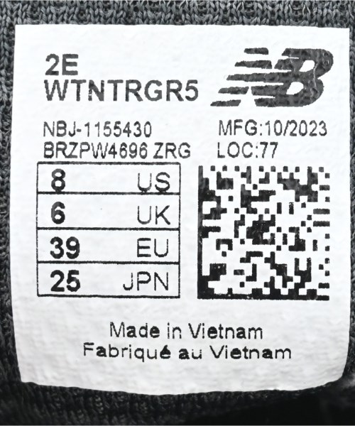 New Balance（ニューバランス）スニーカー 黒 サイズ:25cm レディース/2200624020011