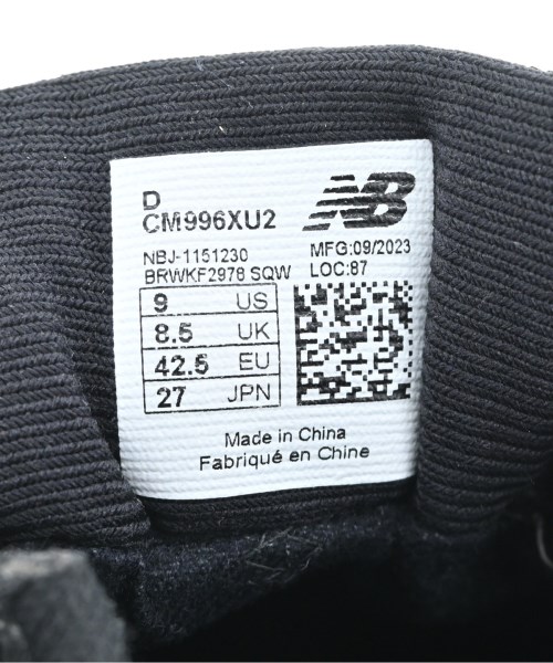 New Balance（ニューバランス）スニーカー 黒 サイズ:27cm メンズ/2200630592120