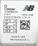 New Balance（ニューバランス）スニーカー 黒 サイズ:25.5cm メンズ/2200627382017