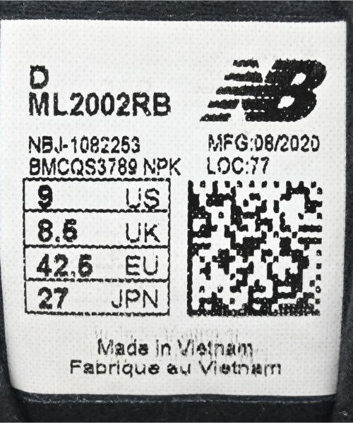 New Balance（ニューバランス）スニーカー 黒 サイズ:27cm メンズ/2200610753213
