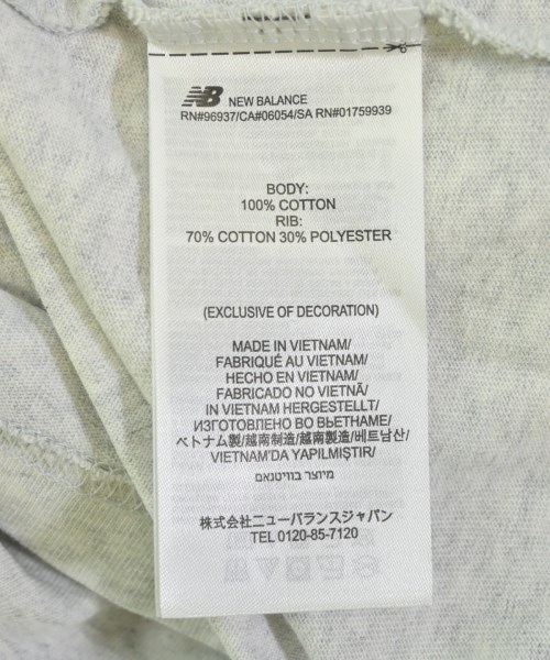 New Balance（ニューバランス）Tシャツ・カットソー グレー サイズ:XS メンズ/2200601882090