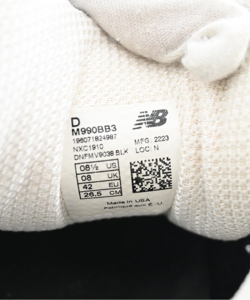 New Balance（ニューバランス）スニーカー 黒 サイズ:26.5cm メンズ/2200679482048