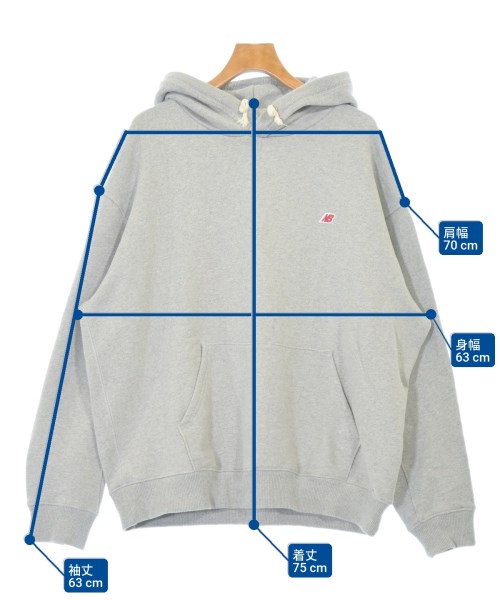 New Balance（ニューバランス）パーカー グレー サイズ:XL メンズ/2200695468118