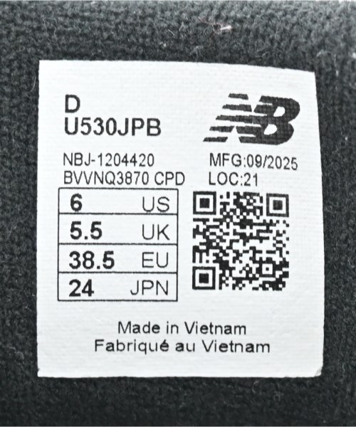 New Balance（ニューバランス）スニーカー 黒 サイズ:24cm レディース/2200698568075