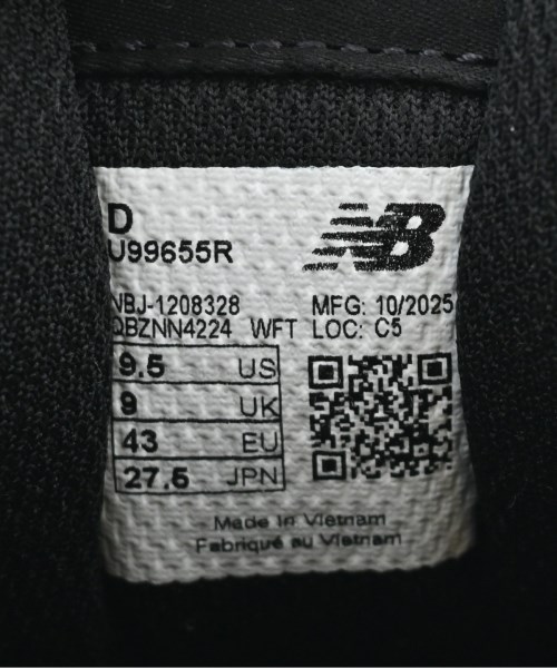 New Balance（ニューバランス）スニーカー 黒 サイズ:27.5cm メンズ/2200692512494