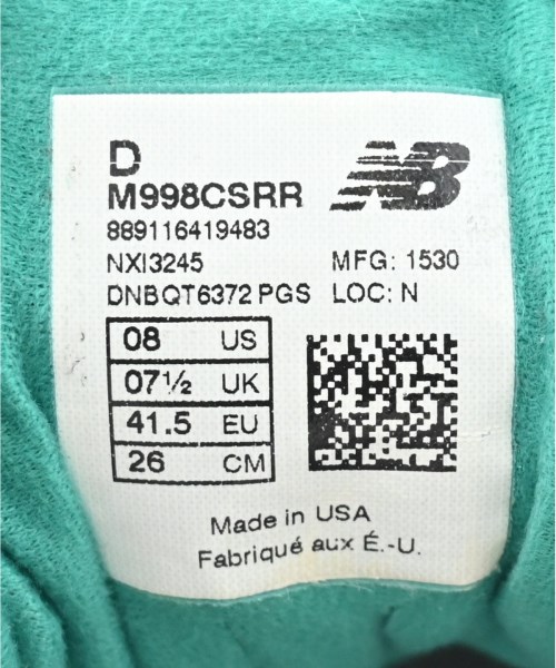 New Balance（ニューバランス）スニーカー グレー サイズ:26cm メンズ/2200700473236