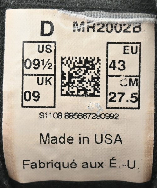 New Balance（ニューバランス）スニーカー 黒 サイズ:27.5cm メンズ/2200646849027