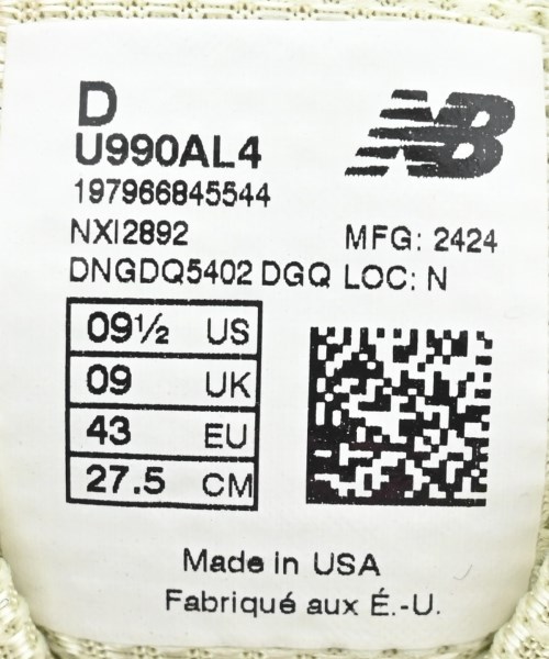 AURALEE（オーラリー）スニーカー 青 サイズ:27.5cm メンズ/2200654002223