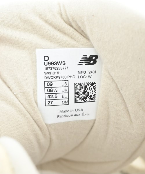 New Balance（ニューバランス）スニーカー 白 サイズ:27cm メンズ/2200658072109