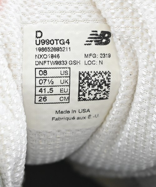 New Balance（ニューバランス）スニーカー 白 サイズ:26cm メンズ/2200657516130