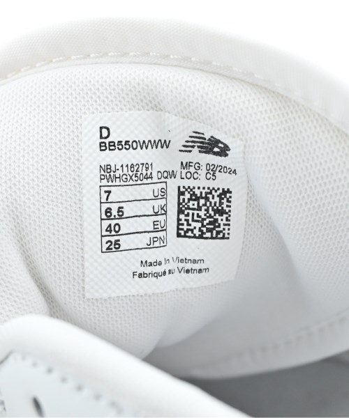 New Balance（ニューバランス）スニーカー 白 サイズ:25cm メンズ/2200658021374