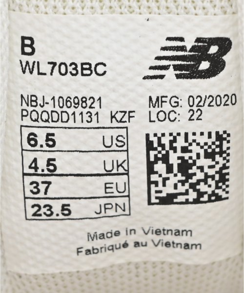 New Balance（ニューバランス）スニーカー 白 サイズ:23.5cm レディース/2200710132055