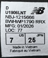 New Balance（ニューバランス）スニーカー 黒 サイズ:25cm メンズ/2200712915021