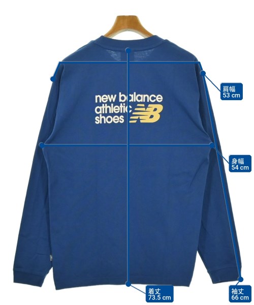New Balance（ニューバランス）Tシャツ・カットソー 青 サイズ:M メンズ/2200719342028