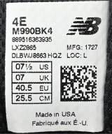 New Balance（ニューバランス）スニーカー 黒 サイズ:25.5cm メンズ/2200645670059