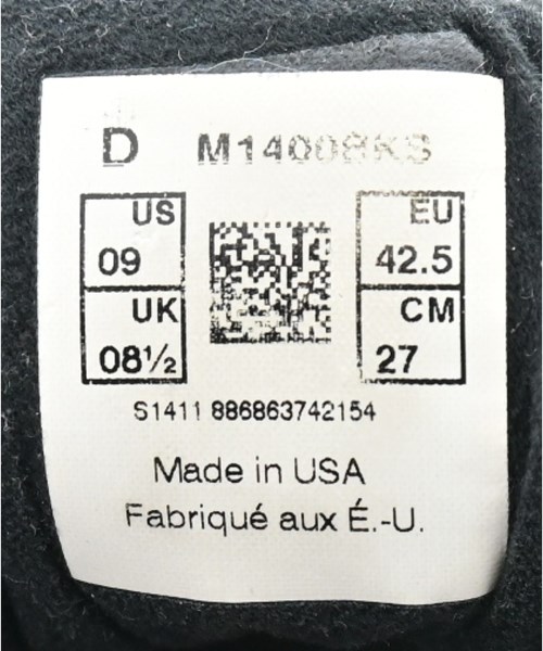 New Balance（ニューバランス）スニーカー 黒 サイズ:27cm メンズ/2200639198262