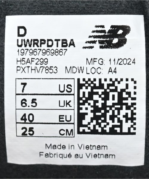 New Balance（ニューバランス）スニーカー 黒 サイズ:25cm レディース/2200645297195