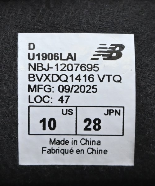 New Balance（ニューバランス）スニーカー 黒 サイズ:28cm メンズ/2200704289079