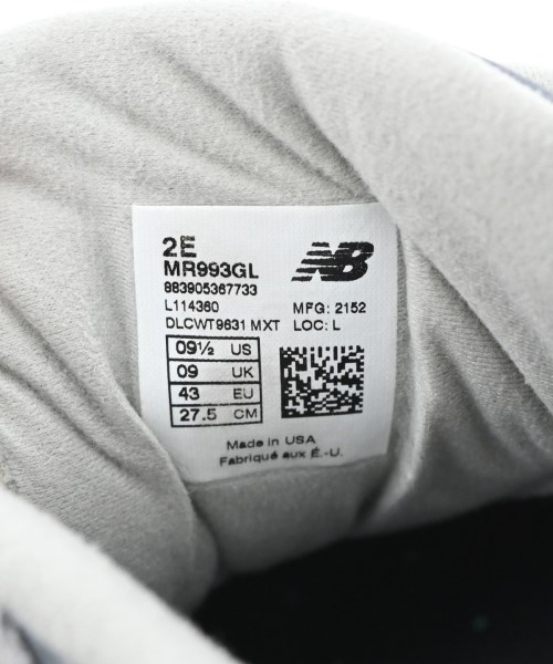 New Balance（ニューバランス）スニーカー グレー サイズ:27.5cm メンズ/2200705785037