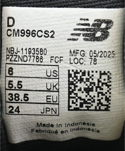 New Balance（ニューバランス）スニーカー 黒 サイズ:24cm レディース/2200704930131