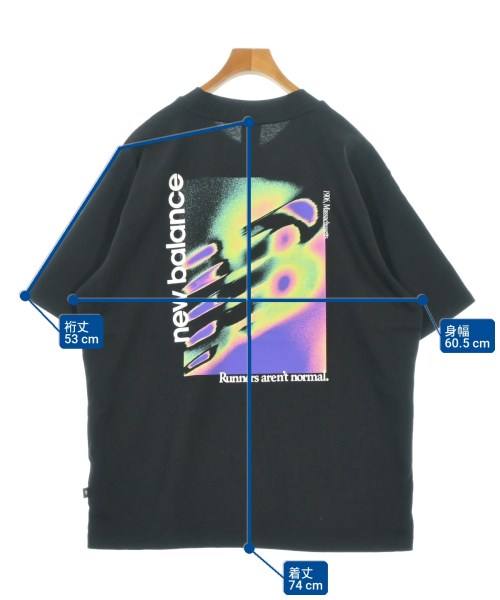 New Balance（ニューバランス）Tシャツ・カットソー 黒 サイズ:L メンズ/2200709517078