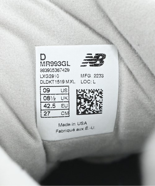 New Balance（ニューバランス）スニーカー グレー サイズ:27cm メンズ/2200663715107