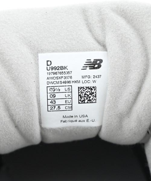 New Balance（ニューバランス）スニーカー 黒 サイズ:27.5cm メンズ/2200663715114