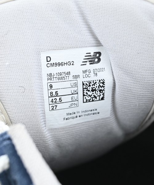 New Balance（ニューバランス）スニーカー 紺 サイズ:27cm メンズ/2200662307037