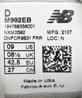 New Balance（ニューバランス）スニーカー 黒 サイズ:27cm メンズ/2200666005021