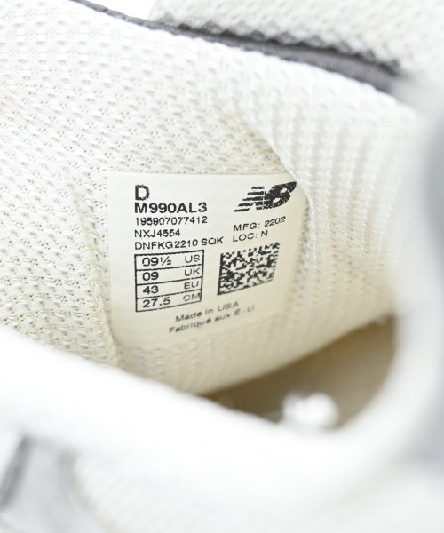 New Balance（ニューバランス）スニーカー 白 サイズ:27.5cm メンズ/2200667140011