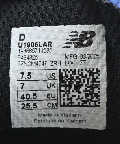 New Balance（ニューバランス）スニーカー 黒 サイズ:25.5cm メンズ/2200664886011