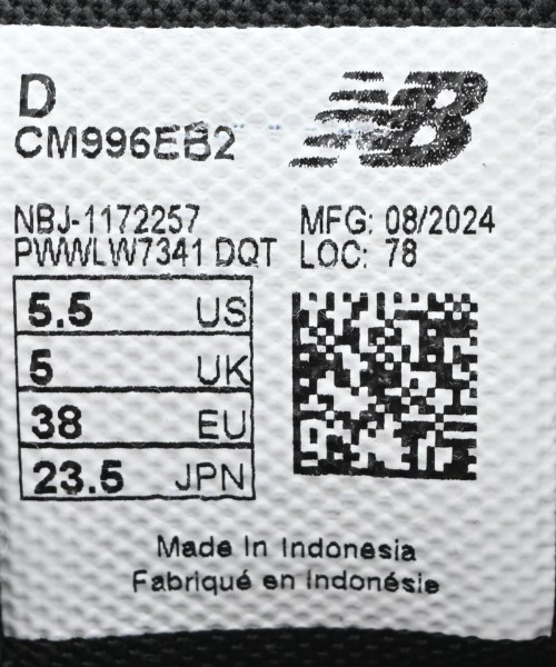 New Balance（ニューバランス）スニーカー 黒 サイズ:23.5cm レディース/2200729862035