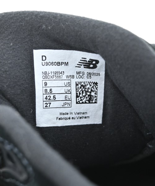 New Balance（ニューバランス）スニーカー 黒 サイズ:27cm メンズ/2200717894178