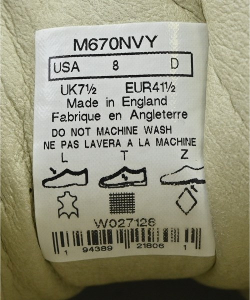 New Balance（ニューバランス）スニーカー 紺 サイズ:US8(26cm位) メンズ/2200722936023