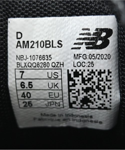 New Balance（ニューバランス）スニーカー 黒 サイズ:25cm レディース/2200724002290