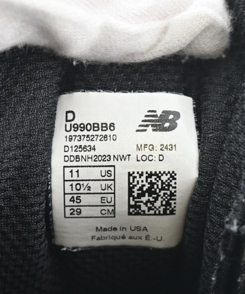 New Balance（ニューバランス）スニーカー 黒 サイズ:29cm メンズ/2200681630147