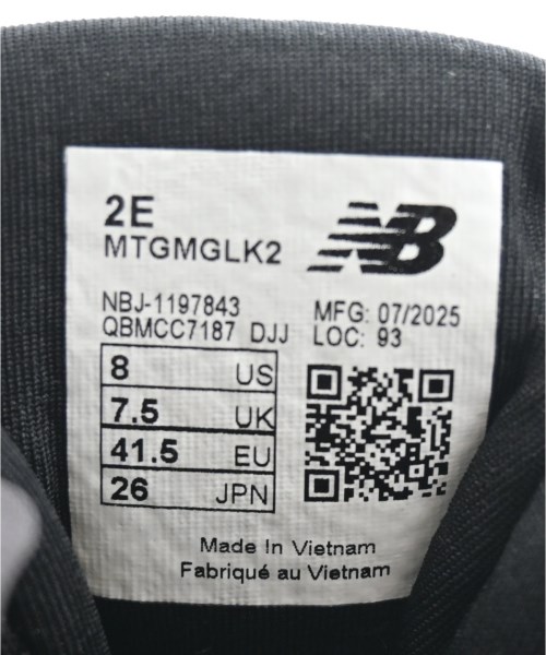 New Balance（ニューバランス）スニーカー 黒 サイズ:26cm メンズ/2200684928081